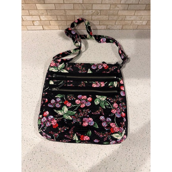 Vera Bradley Handbags - Vera Bradley Iconic Triple Zip Hipster Crossbody Bag - Winter Berry pattern